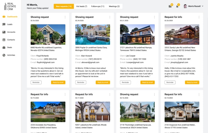 Advanced Custom CRM Software For Real Estate Business