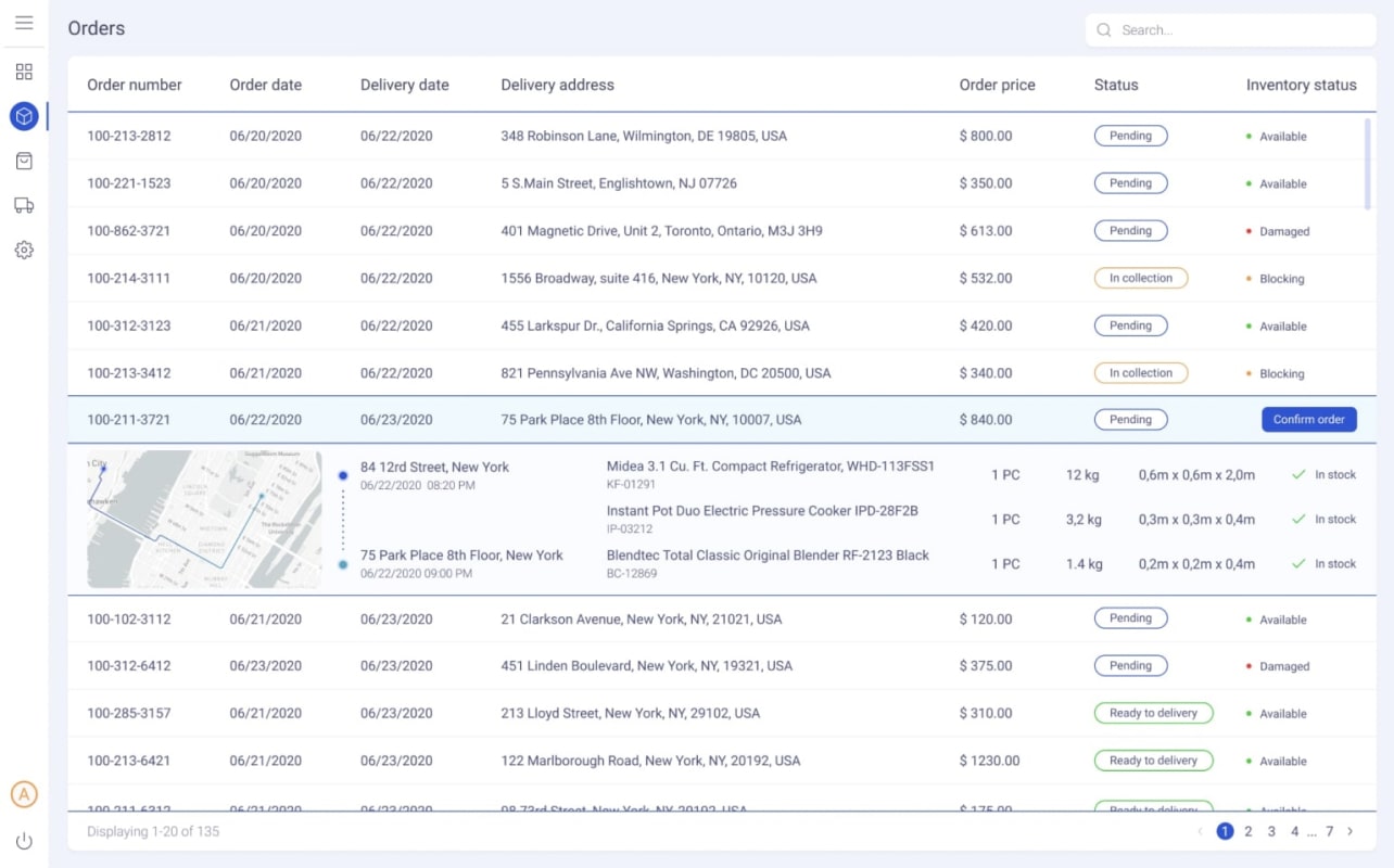 Shipping Processes Optimization