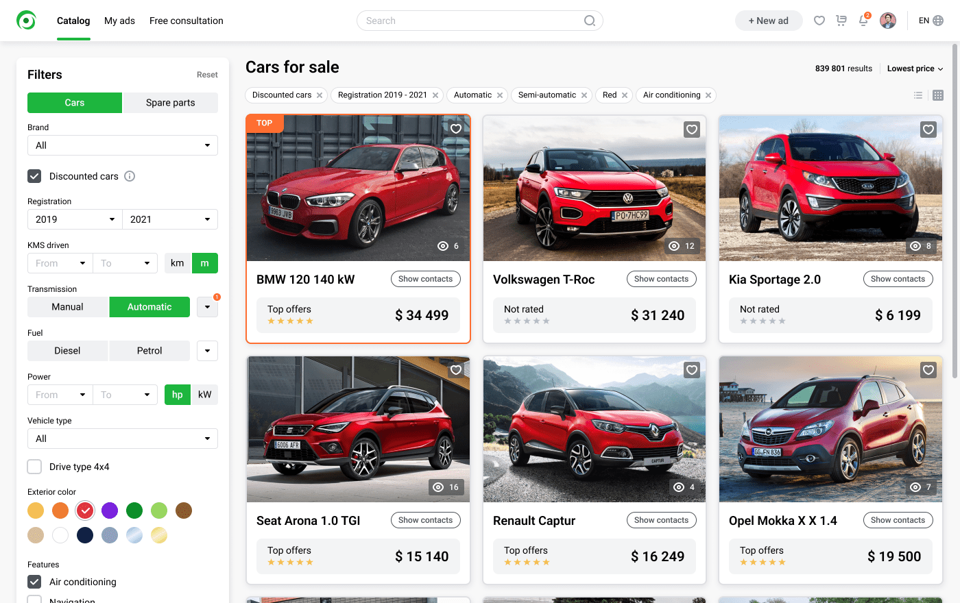 Online Marketplace for Cars and Spare Parts Selling