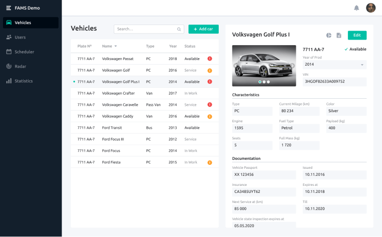 Fleet Management System Demo 1