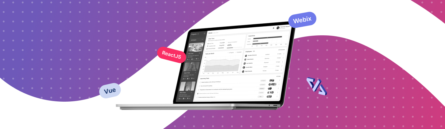 Clash of the Libraries. Building a Data Dashboard with React, Vue.js, and Webix