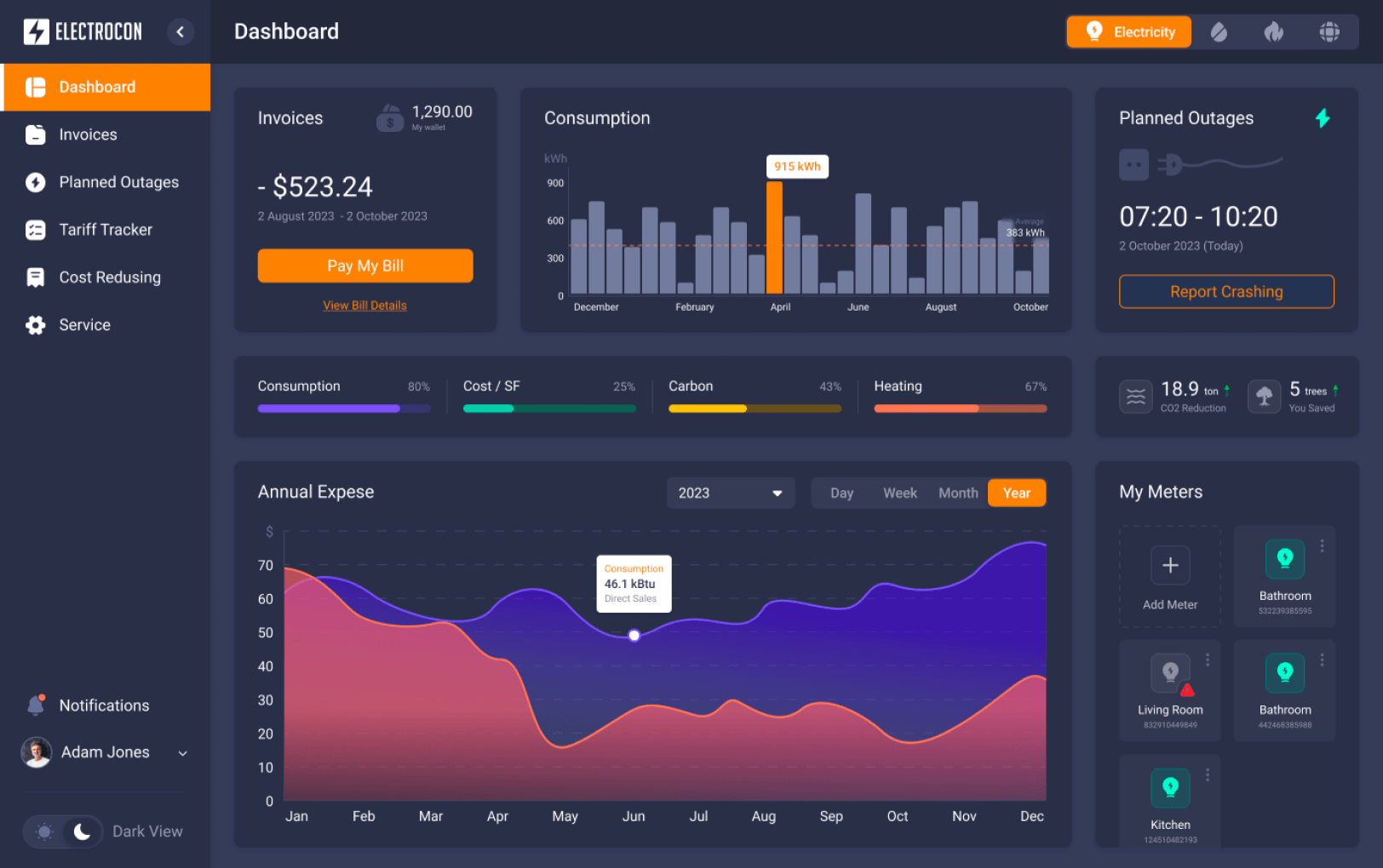 Custom Energy Management Software