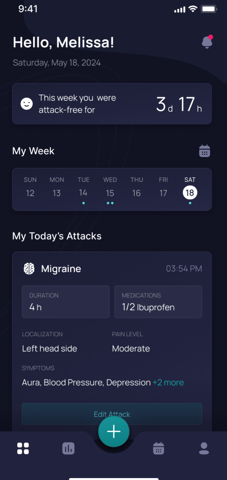 Migraine Tracking Tool for Patient Management Software