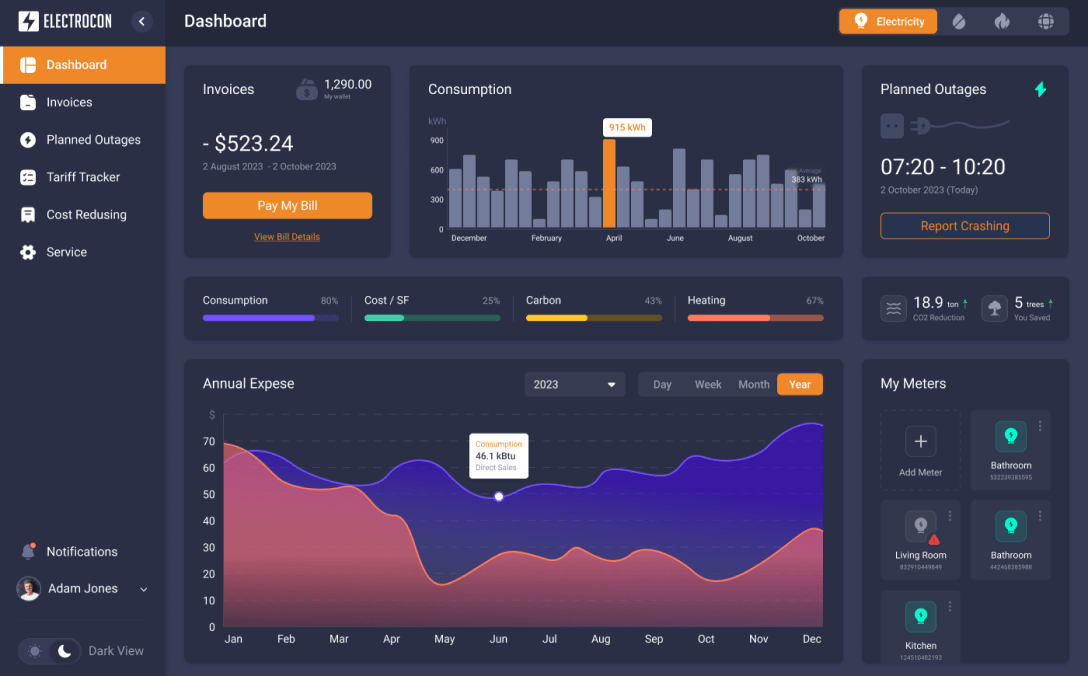 Custom Energy Management Software