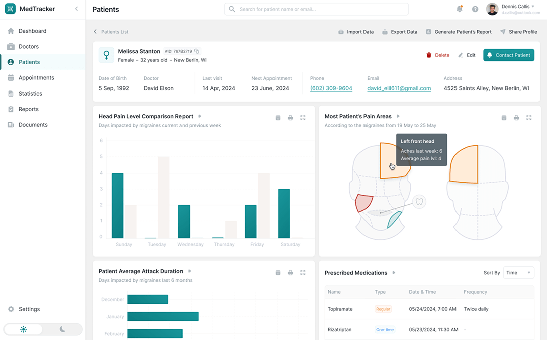 Migraine Tracking App