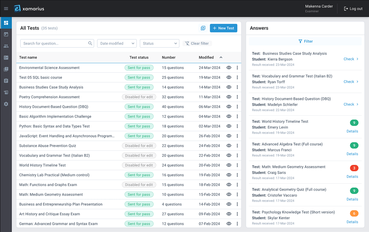 Interactive Wireframe for a High School