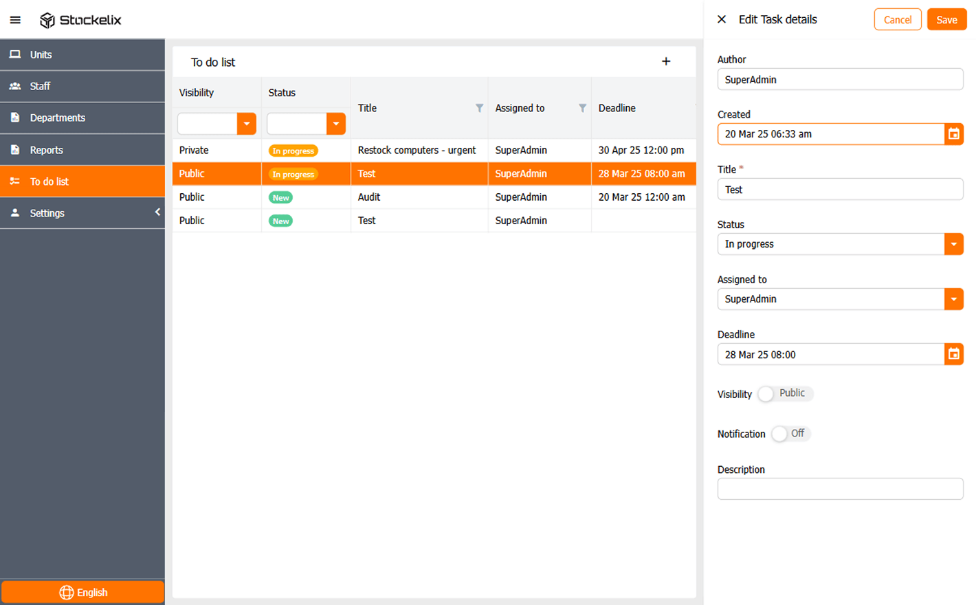 Stockelix Inventory Management System