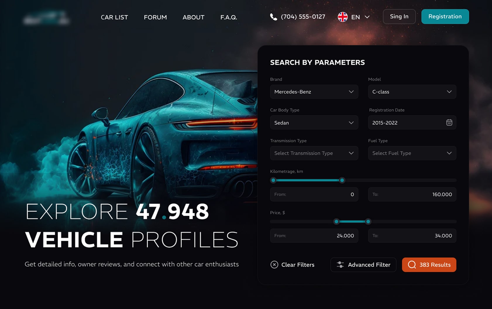 Scalable Web Platform for Car Owners