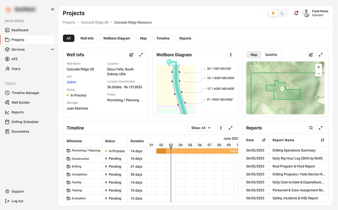 Cloud-Based SaaS Platform for Well Drilling & Construction Management