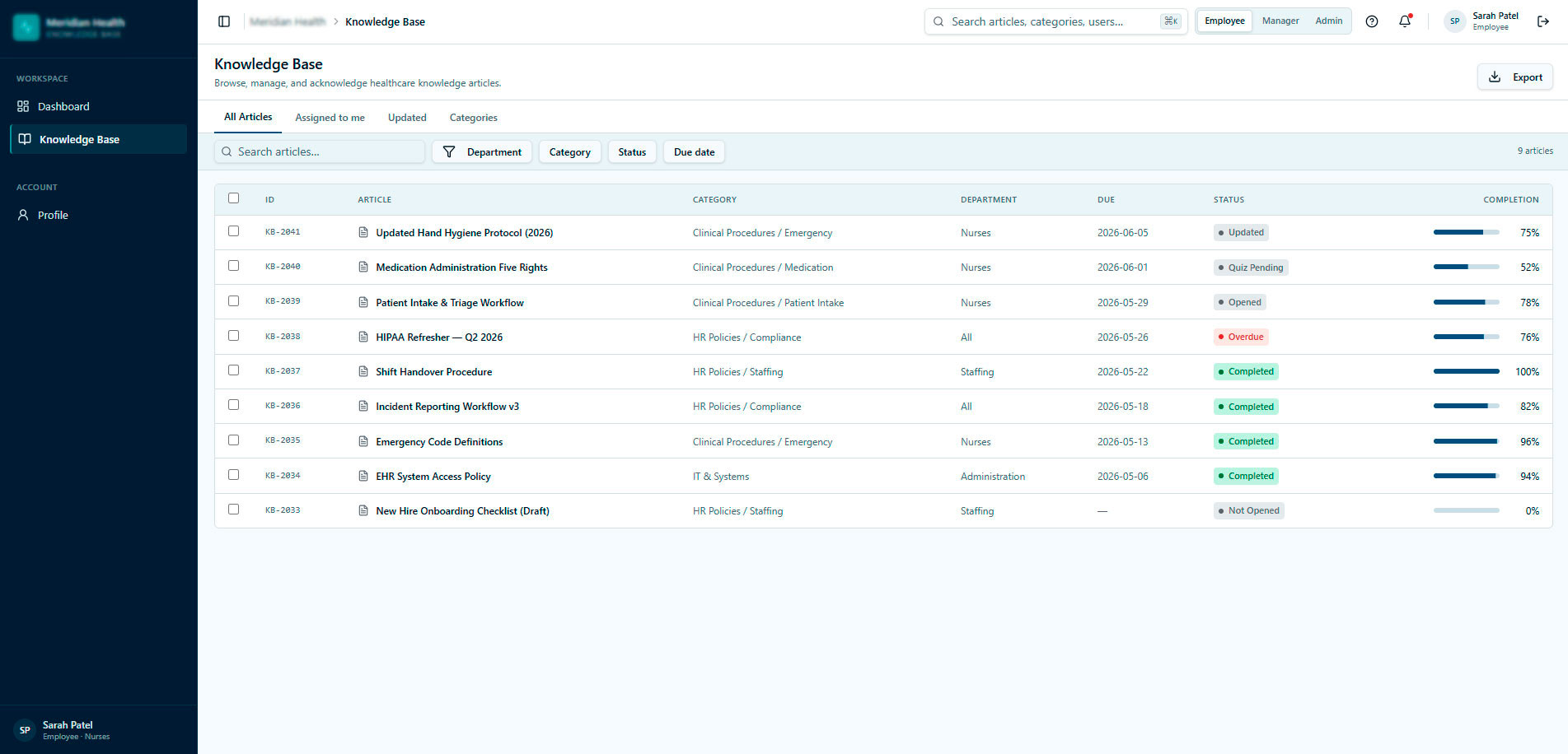 Prototype of Knowledge Base module
