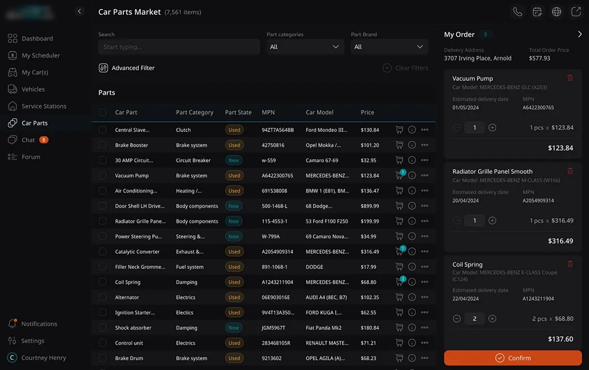 Web Platform for Car Owners