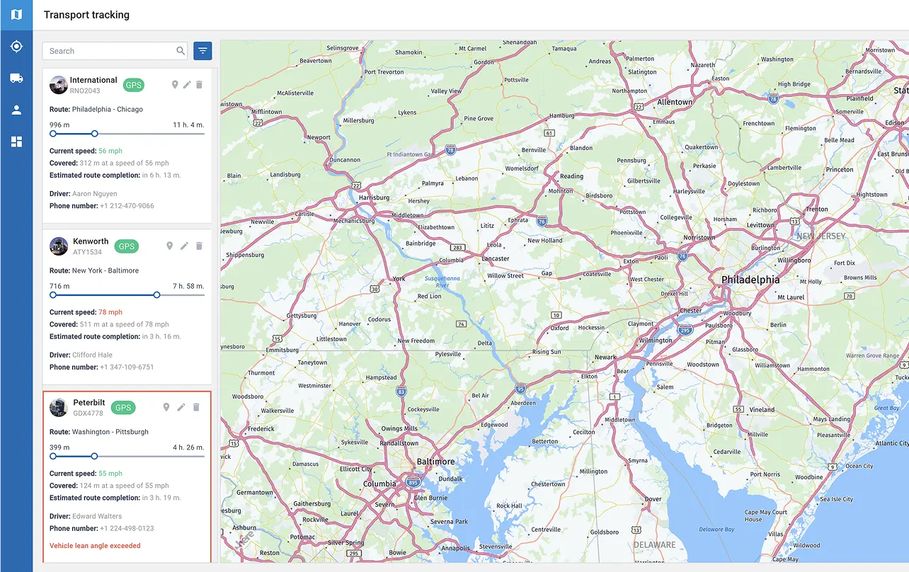 GPS vehicle tracking software demo